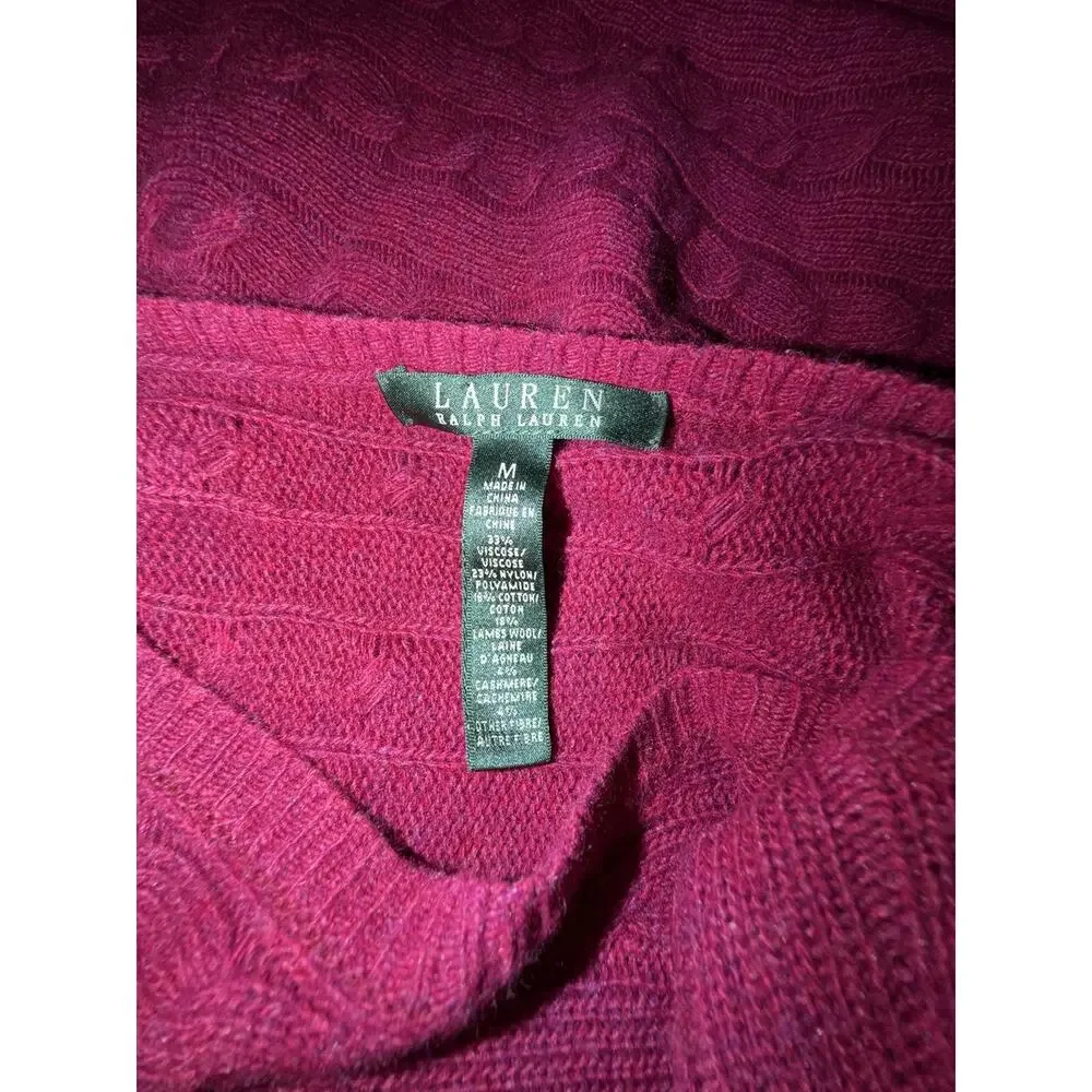 Lauren Ralph Lauren Women’s Red Long Sleeve Sweater Top Medium